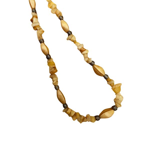 Natural Beaded Quartz Chip Necklace - Picture 1 of 6